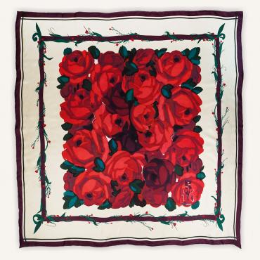 Carré de soie - Rose